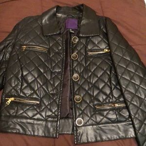 Quilted Faux Leather jacket